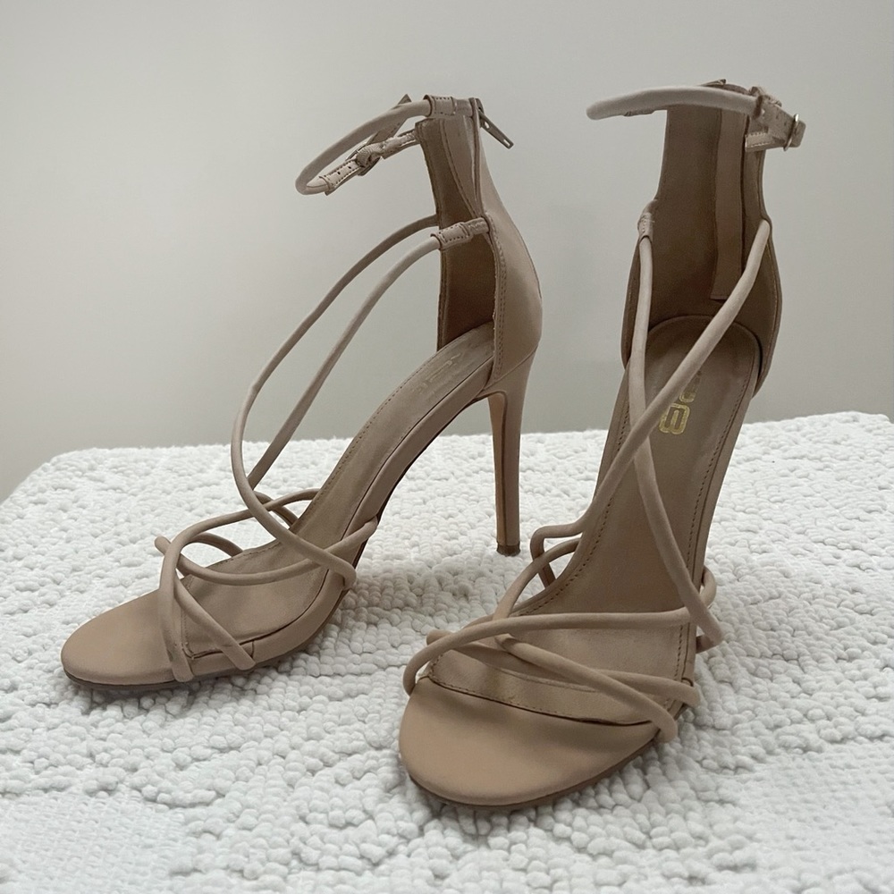 Beige Sandal Heels